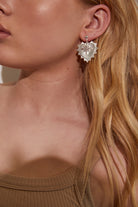 Kitte Amour Earring Silver Worn By Model