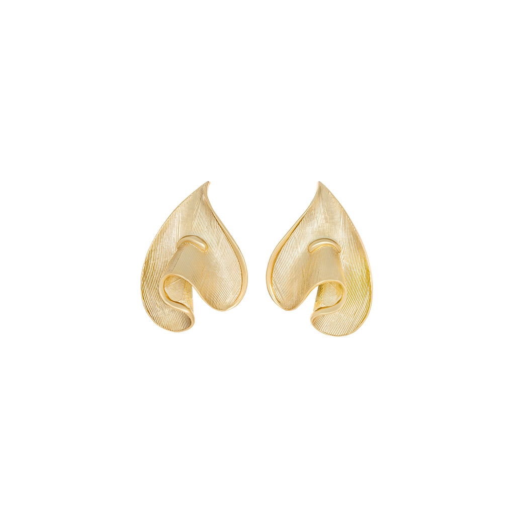 Kitte Centrefold Earrings Gold