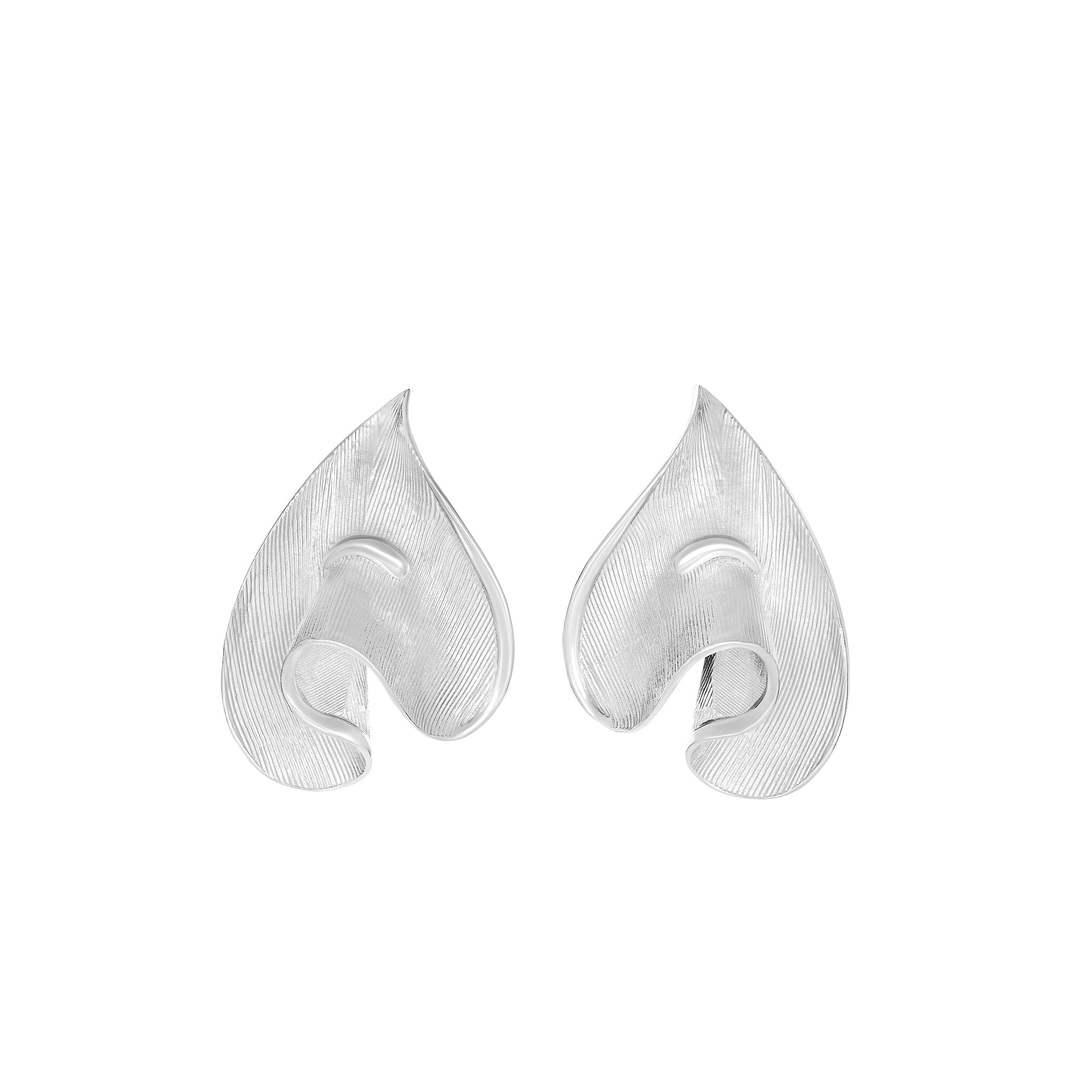 Kitte Centrefold Earrings Silver