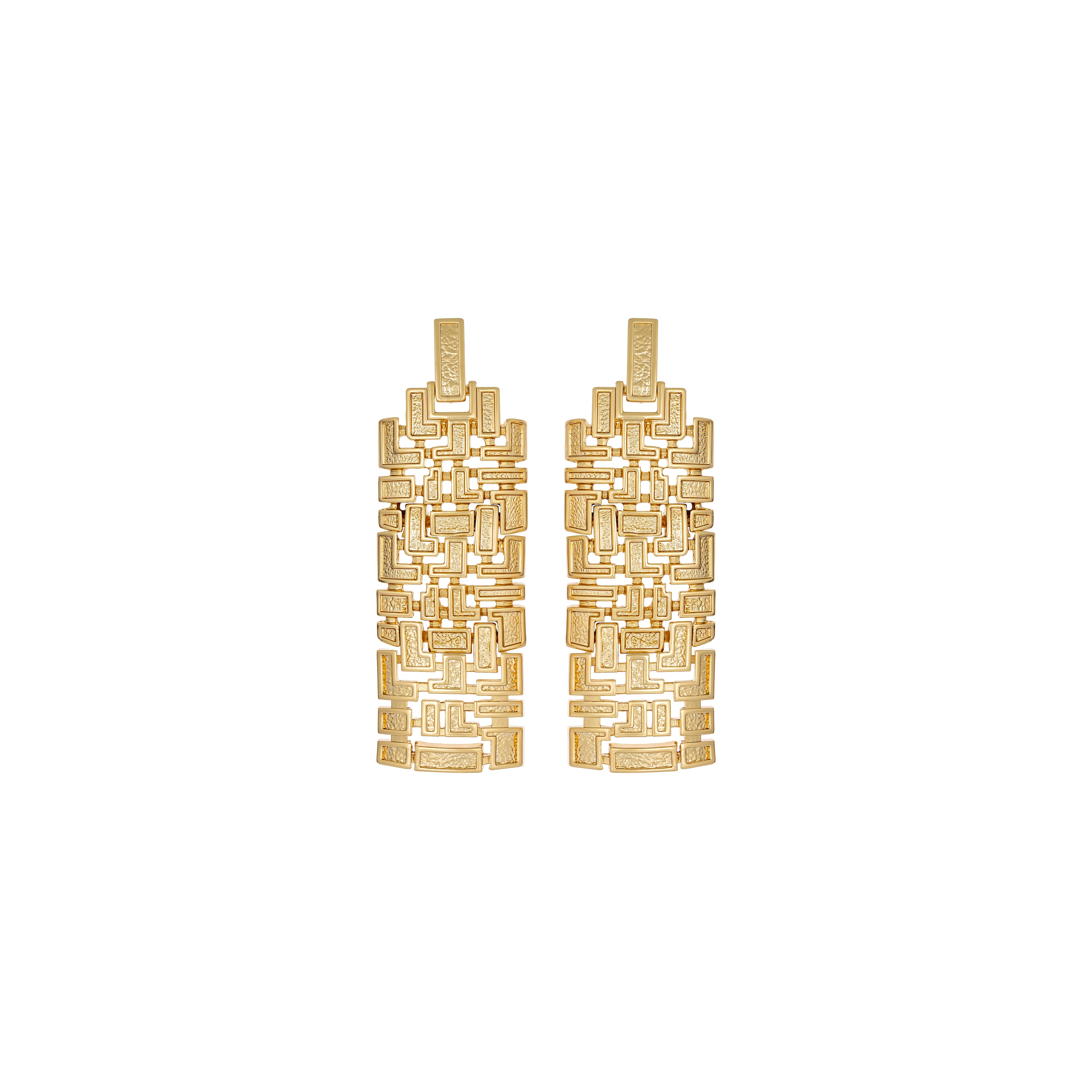 Kitte Column Earrings Gold