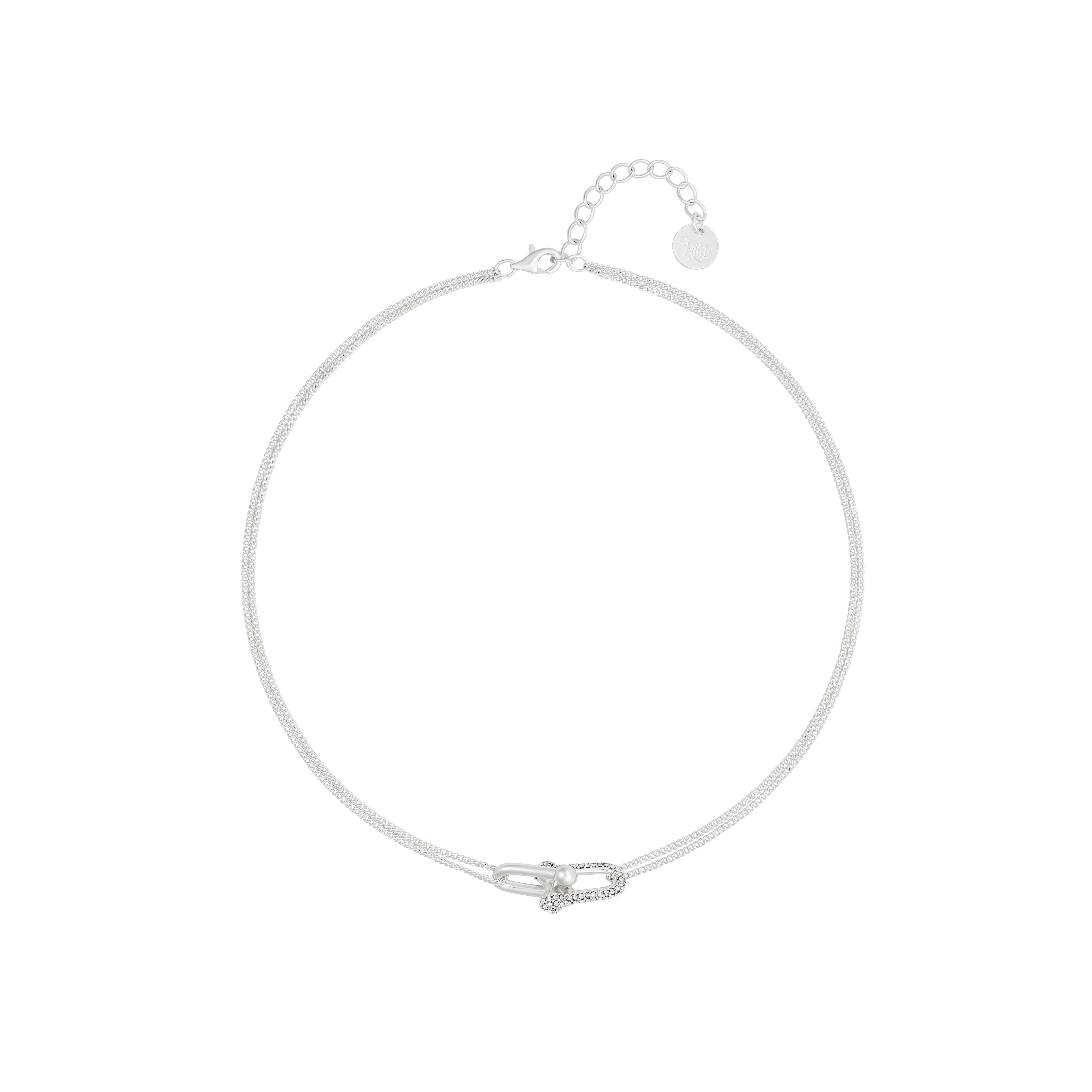 Kitte Baby Bond Pavé Necklace Silver