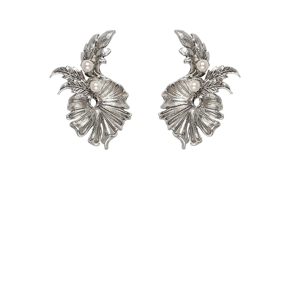 Kitte Lotus Garden Earrings Silver