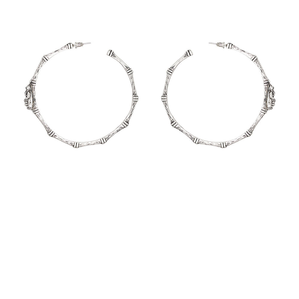 Kitte Bambu hoop earring silver