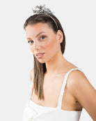 Kitte Heart of Glass Headpiece silver on model