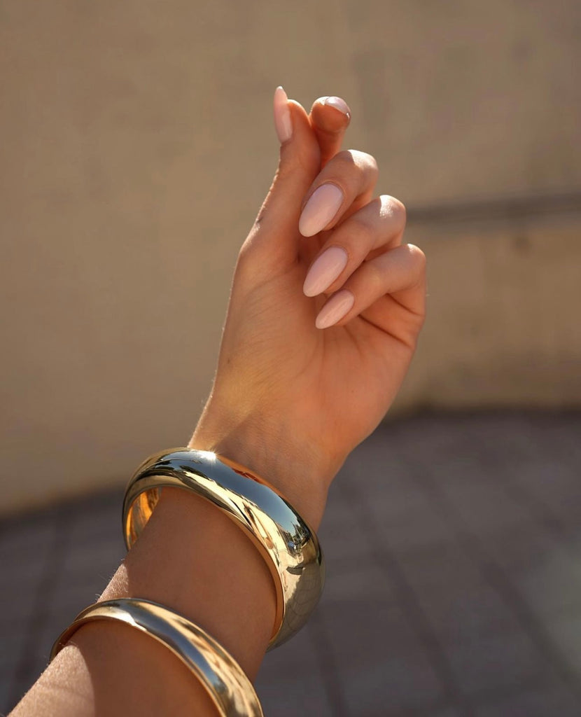 Kitte Society Bangle Gold Worn By Model