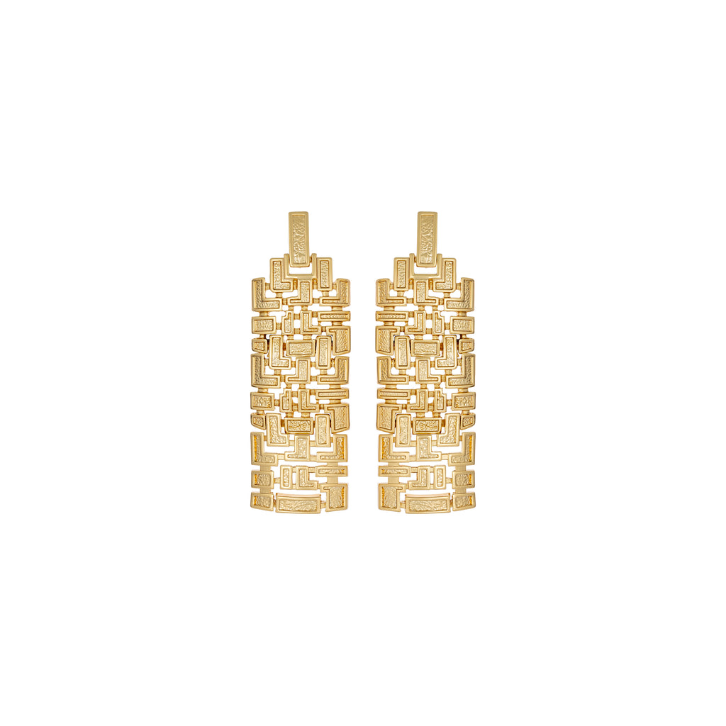 Kitte Column Earrings Gold