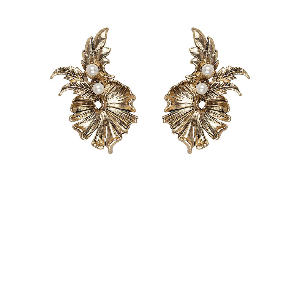 Kitte Lotus Garden Earrings Gold