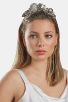 Kitte Mariposa Headpiece Silver Worn By Model