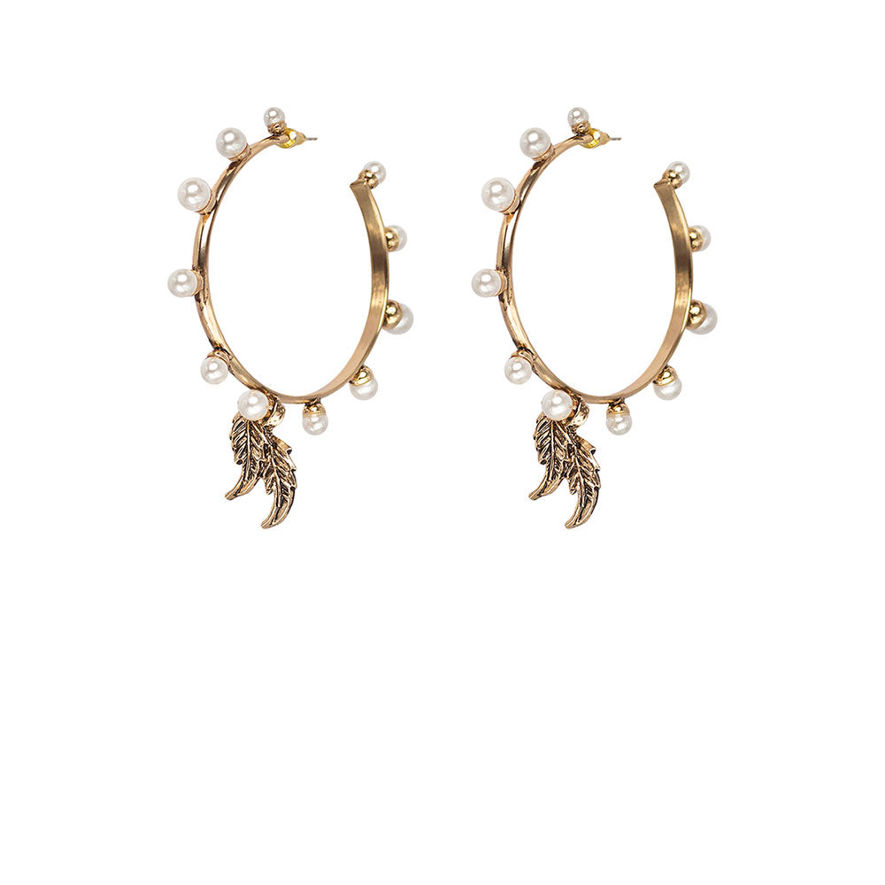 Kitte Spring Pearl Hoop Gold