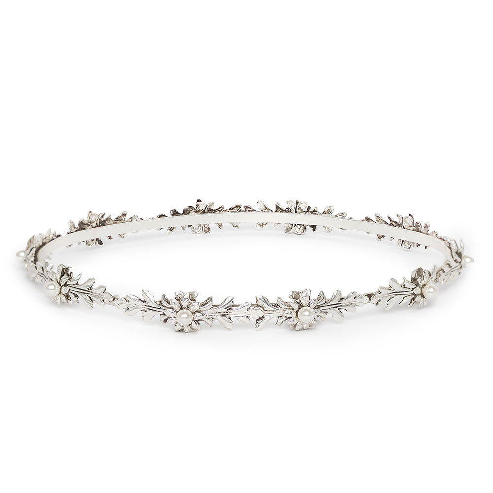 Kitte Pearl Goddess Headpiece Silver