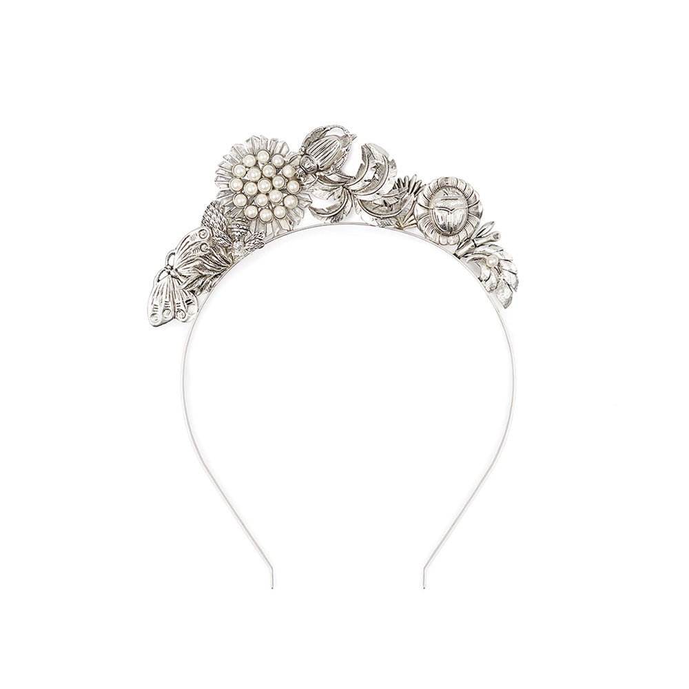 Kitte Mariposa Headpiece Silver